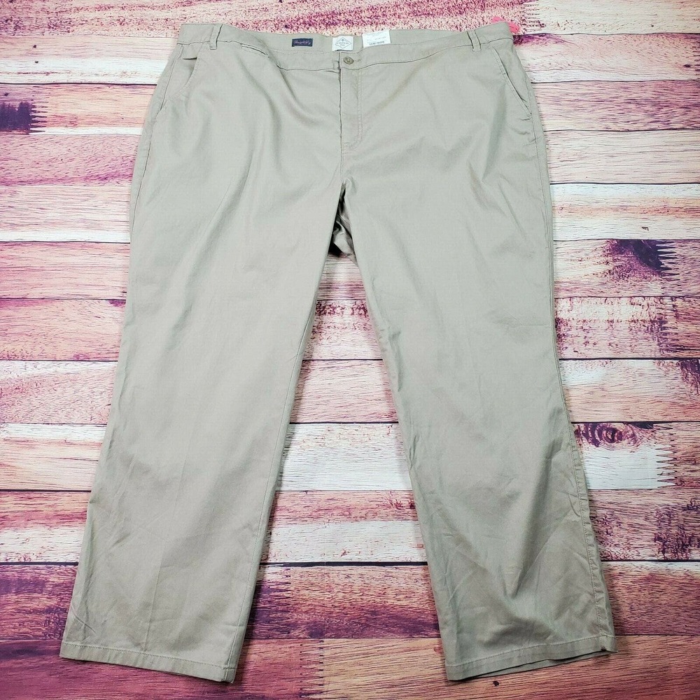 CC - St. John's Bay Straight Leg Pants Womens Plus Size 30WE Khaki NWT